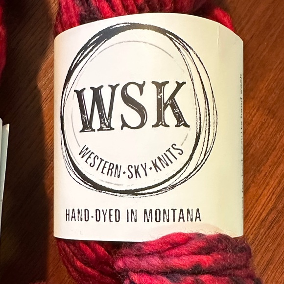 WSK Hand-Dyed Crimson Night Bulky Yarn - Picture 2 of 5